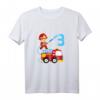 Kinder Feuerwehrauto T-Shirt zum 3. Geburtstag für Jungen - Lustiges Geschenk für Feuerwehrfans & Kindergartenoutfit