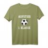 Kinder Aufstieg Erste Klasse T-Shirt – Lustiges Schulanfangs-Shirt & Geschenk zum Schulstart, Geburtstag & Weihnachten für Erstklässler & fußballbegeisterte Kinder