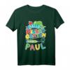 Kinder Name Paul T-Shirt mit Chamäleon Motiv - Personalisiert, bunt & perfekt zum Kindergartenbeginn, tolles Geschenk für Jungen