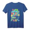 Kinder Name Paul T-Shirt mit Chamäleon Motiv - Personalisiert, bunt & perfekt zum Kindergartenbeginn, tolles Geschenk für Jungen