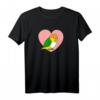 Chubby Rostkappenpapagei Liebe Herz Papagei - Kawaii Caique T-Shirt für Vogelliebhaber und Papageienfans