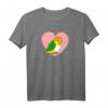 Chubby Rostkappenpapagei Liebe Herz Papagei - Kawaii Caique T-Shirt für Vogelliebhaber und Papageienfans