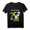 Kinder Bagger T-Shirt zum 2. Geburtstag für Jungen & Mädchen - Baustelle Geburtstagsoutfit & Geschenkidee für den Kindergarten