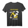 Kinder Bagger T-Shirt zum 2. Geburtstag für Jungen & Mädchen - Baustelle Geburtstagsoutfit & Geschenkidee für den Kindergarten