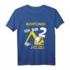 Kinder Bagger T-Shirt zum 2. Geburtstag für Jungen & Mädchen - Baustelle Geburtstagsoutfit & Geschenkidee für den Kindergarten