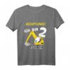 Kinder Bagger T-Shirt zum 2. Geburtstag für Jungen & Mädchen - Baustelle Geburtstagsoutfit & Geschenkidee für den Kindergarten