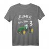 Kinder Traktor Geschenk Shirt für 3 Jahre – Lustiges Geburtstags-T-Shirt für Jungs zum 3. Geburtstag, ideal für Kinderfeiern, Kindergarten & Neffen
