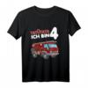 Kinder Tatütata Ich bin 4 Feuerwehr T-Shirt – Lustiges Geburtstagsgeschenk für Dreijährige Jungen & Mädchen, perfekt für Kindergeburtstag, Kindergarten & Schule