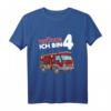 Kinder Tatütata Ich bin 4 Feuerwehr T-Shirt – Lustiges Geburtstagsgeschenk für Dreijährige Jungen & Mädchen, perfekt für Kindergeburtstag, Kindergarten & Schule