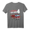 Kinder Tatütata Ich bin 4 Feuerwehr T-Shirt – Lustiges Geburtstagsgeschenk für Dreijährige Jungen & Mädchen, perfekt für Kindergeburtstag, Kindergarten & Schule