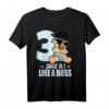Baby 3. Geburtstag T-Shirt Jungen & Mädchen - Like a Boss Dino Motiv für Kindergeburtstag & Feier
