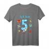 Kinder Rakete T-Shirt zum 5. Geburtstag – Lustiges Weltraum-Outfit für Jungen, perfekte Geschenkidee für kleine Astronauten