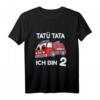 Kinder Feuerwehrauto Shirt zum 2. Geburtstag – Lustiges Feuerwehr T-Shirt für Jungen, ideales Geschenk für kleine Feuerwehrfans