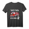 Kinder Feuerwehrauto Shirt zum 2. Geburtstag – Lustiges Feuerwehr T-Shirt für Jungen, ideales Geschenk für kleine Feuerwehrfans