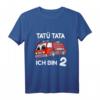 Kinder Feuerwehrauto Shirt zum 2. Geburtstag – Lustiges Feuerwehr T-Shirt für Jungen, ideales Geschenk für kleine Feuerwehrfans