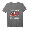 Kinder Feuerwehrauto Shirt zum 2. Geburtstag – Lustiges Feuerwehr T-Shirt für Jungen, ideales Geschenk für kleine Feuerwehrfans