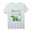 Kinder Geschenk für 4-jährigen Jungen Dinosaurier T-Shirt – Lustiges Dino Geburtstagsshirt für den 4. Geburtstag