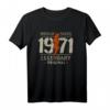 52. Geburtstag Rocking Since 1971 Legendary T-Shirt – Vintage Heavy Metal Geschenk für Rockfans & Jubiläum