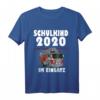 Kinder Einschulung Geschenk Jungen Feuerwehr Auto Schulkind 2020 T-Shirt - Lustiges Geschenk zum Schulstart für Feuerwehrbegeisterte Kinder