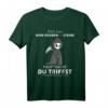 Bitte Lass Hirn Regnen Oder Steine T-Shirt - Sarkastischer Spruch mit Grim Reaper und schwarzem Humor