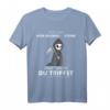 Bitte Lass Hirn Regnen Oder Steine T-Shirt - Sarkastischer Spruch mit Grim Reaper und schwarzem Humor