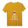 Lustiges Damen Yoga Mops T-Shirt mit V-Ausschnitt - Humorvolles Freizeit- und Bürooutfit mit Spruch für innere Ruhe