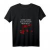 Damen Halloween Blutig T-Shirt mit V-Ausschnitt - Lustiges, Sarkastisches Horror-Shirt für Halloween-Partys
