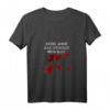 Damen Halloween Blutig T-Shirt mit V-Ausschnitt - Lustiges, Sarkastisches Horror-Shirt für Halloween-Partys