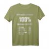 Lustiges T-Shirt mit Spruch 'Ich gebe immer 100% bei der Arbeit' – Geschenkidee für Kollegen, Freunde, Ehemann & Handwerker zu Weihnachten
