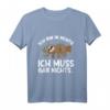 Ich Bin In Rente Ich Muss Gar Nichts - Lustiges Faultier Spruch T-Shirt für Rentner & Pensionäre
