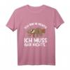 Ich Bin In Rente Ich Muss Gar Nichts - Lustiges Faultier Spruch T-Shirt für Rentner & Pensionäre