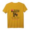 14. Geburtstag Mädchen - Prinzessin T-Shirt mit Zahl 14, Krone & Herzen - Lustiges Geschenk für Teenie und Teenager zum Geburtstag