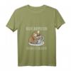 Damen Nicht vor dem ersten Kaffee Tasse Nachthemd - Lustiges Faultier V-Ausschnitt Schlafshirt für Frauen & Männer, ideal für Kaffeeliebhaber und Morgenmuffel