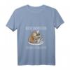 Damen Nicht vor dem ersten Kaffee Tasse Nachthemd - Lustiges Faultier V-Ausschnitt Schlafshirt für Frauen & Männer, ideal für Kaffeeliebhaber und Morgenmuffel