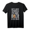 Bitte Nicht Schubsen Ich Habe Bier In Der Hand T-Shirt – Lustiges Party-Shirt für Kumpel, Festivals & Volksfeste