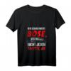 Damen T-Shirt mit Spruch 'Ich schau nicht böse, ich grins nur nicht jeden Trottel an' - Lustiges Sarkasmus-Shirt für Freunde & Familie