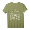 Faule Katze Langarmshirt mit Statement Spruch - Lustiges Geschenk für Misanthropen, introvertierte Personen und Humorliebhaber