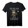 Lebe liebe lache T-Shirt mit sarkastischem Spruch für Katzenliebhaber – Humorvolles Motiv für Arbeit & Freizeit