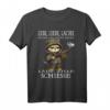 Lebe liebe lache T-Shirt mit sarkastischem Spruch für Katzenliebhaber – Humorvolles Motiv für Arbeit & Freizeit