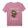 Lebe liebe lache T-Shirt mit sarkastischem Spruch für Katzenliebhaber – Humorvolles Motiv für Arbeit & Freizeit