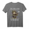 Lebe liebe lache T-Shirt mit sarkastischem Spruch für Katzenliebhaber – Humorvolles Motiv für Arbeit & Freizeit