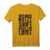 Wer nicht Kotzt Säuft nicht am Limit - Lustiges Saufen Alkohol Spruch T-Shirt für Festivals, JGA, Partys & Urlaub