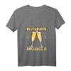 Damen Blutgruppe Prosecco positiv Sekt T-Shirt mit V-Ausschnitt – Witziges Teamoutfit für Junggesellinnenabschied & Party, Geschenkidee für Weinliebhaberinnen