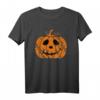 Vintage Halloween Kürbisgesicht Jack-O-Lantern niedliches T-Shirt - Perfekt für Halloween-Feiern und saisonale Kostüme