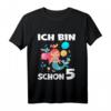 Kinder Meerjungfrau Geburtstagsshirt für 5-Jährige - Süßes Meerjungfrau T-Shirt für Mädchen, perfekte Party- und Kindergartenkleidung