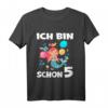 Kinder Meerjungfrau Geburtstagsshirt für 5-Jährige - Süßes Meerjungfrau T-Shirt für Mädchen, perfekte Party- und Kindergartenkleidung