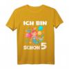 Kinder Meerjungfrau Geburtstagsshirt für 5-Jährige - Süßes Meerjungfrau T-Shirt für Mädchen, perfekte Party- und Kindergartenkleidung