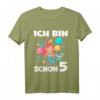 Kinder Meerjungfrau Geburtstagsshirt für 5-Jährige - Süßes Meerjungfrau T-Shirt für Mädchen, perfekte Party- und Kindergartenkleidung