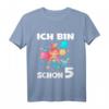 Kinder Meerjungfrau Geburtstagsshirt für 5-Jährige - Süßes Meerjungfrau T-Shirt für Mädchen, perfekte Party- und Kindergartenkleidung