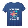 Kinder Meerjungfrau Geburtstagsshirt für 5-Jährige - Süßes Meerjungfrau T-Shirt für Mädchen, perfekte Party- und Kindergartenkleidung